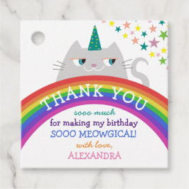 ユニコーン 猫 虹 ガールズ 誕生日 ありがとう フェイバータグ