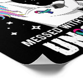 ユニコーン – 甲状腺がん認識サポーターのリボン ポスター (角)