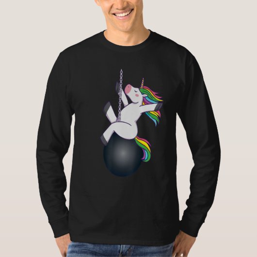 ユニコーン+破壊ボール+一言 Tシャツ (正面)