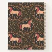 ユニコーン 神話の生き物 深紅 ノートブック (裏面)