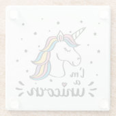 ユニコーン|私はユニコーンです ガラスコースター (裏面)