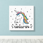 ユニコーン |私はユニコーン キャンバスプリント (インサイチュ (ウッドフロア))