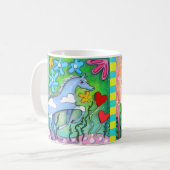 ユニコーン + 空の馬のコーヒー・マグ コーヒーマグカップ (正面左)