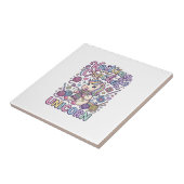ユニコーン 編み物 かぎ針編み ユニコーン かわいい 白 タイル (側面)