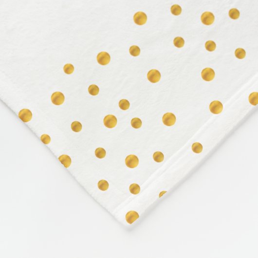 ユニコーン,花と金色の紙吹雪の上に白いフリース フリースブランケット (角)