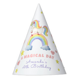 ユニコーン 虹 マジカルデイ 誕生日 パーティーハット