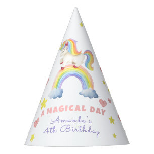 ユニコーン 虹 マジカルデイ 誕生日 パーティーハット