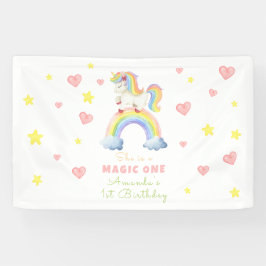 ユニコーン 虹 マジック 1歳 誕生日 横断幕