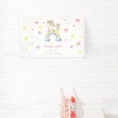 ユニコーン 虹 マジック 1歳 誕生日 横断幕 (インサイチュ)