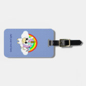 ユニコーン、虹、雲のカスタマイズ ラゲッジタグ (正面横)