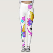 ユニコーン,誕生日ガール,誕生日パーティー レギンス (正面)