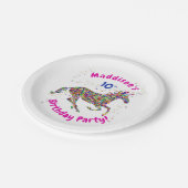 ユニコーン – 誕生日パーティー紙プレート – 子供10th ペーパープレート (アングル)