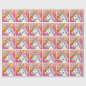 ユニコーン 誕生日パーティー  ラッピングペーパー (フラット)