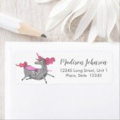 ユニコーン |誕生日パーティー |差出人住所ラベル ラベル (インサイチュ)