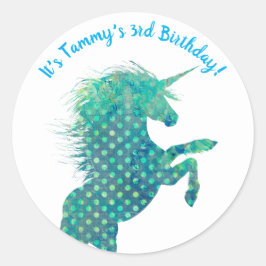 ユニコーン，誕生日 ラウンドシール