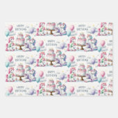 ユニコーン 誕生日 ラッピングペーパーシート (正面)