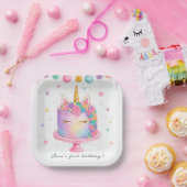 ユニコーン 誕生日 紙皿 (パーティー)