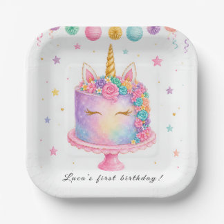 ユニコーン 誕生日 紙皿