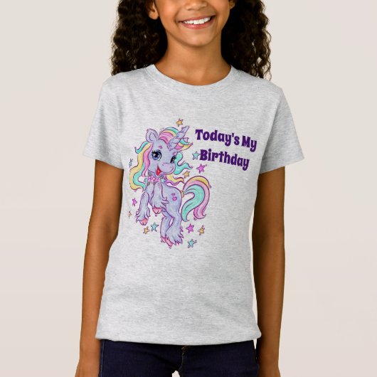 ユニコーン 誕生日 Tシャツ (正面)