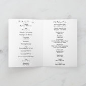 ユニコーン 赤いレースの結婚式プログラムカード プログラム (内部)
