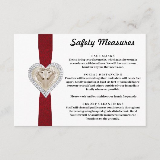 ユニコーン 赤いレース 安全対策 エンクロージャーカード (正面)