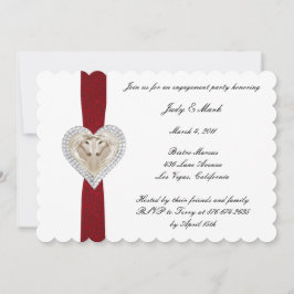 ユニコーン 赤いレース 結婚式前パーティー 招待状