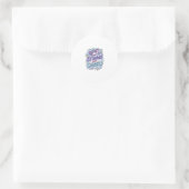 ユニコーン 風が強くとも輝くレトロ風 かわいいギフト D ラウンドシール (バッグ)