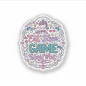 ユニコーン 食べる 睡眠 ゲーム ユニコーン 遊び心プリント デ シール (正面)
