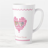ユニコーン 1歳の誕生日 ピンクの女の子 カフェラテマグ (右)