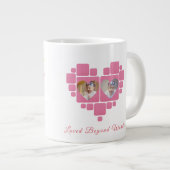 ユニコーン 1歳の誕生日 ピンクの女の子 ジャンボコーヒーマグカップ (正面右)