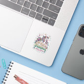 ユニコーン Fa La La La 壮麗な白背景 かわいい シール (ノートパソコンとiPhone)