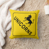 ユニコーン – Unicorns Crossing Sign クッション (ブランケット)