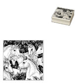 ユニコーンHERD、馬のファンタジーゴムのスタンプ*クローズアップ ラバースタンプ (押印)
