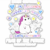 ユニコーンPony彼女は服を着ているレギンスオーバー シール (正面)