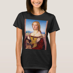 ユニコーンRaphael Santiのポートレートのペンキを持つ女性 Tシャツ