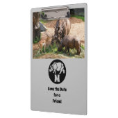 ユニコーンRhinoシルエットモノグラム写真 クリップボード (左)