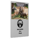 ユニコーンRhinoシルエットモノグラム写真 クリップボード (右)