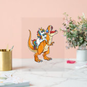 ユニコーンTレックス男性女性恐竜おもしろい少年 アクリルサイン (ウェディング)