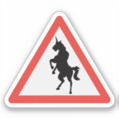 ユニコーンUnicorns道路標識暗号動物学 シール (正面)