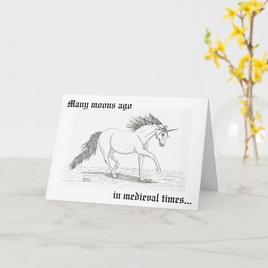 「ユニコー信じンが入っていた」 カード (黄色い花)