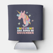 ユニコー生まれンが12月の誕生日おもしろい女子 缶クーラー (裏面)