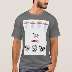 ユニコー/ウシ，宇宙船， UFO，かわいい Tシャツ
