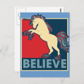 ユニコ信じンコーンで ポストカード (正面/裏面)