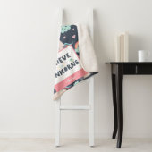 ユニコ信じーンズの青とピンクの女の子のパターンの子 シェルパブランケット (インサイチュ)