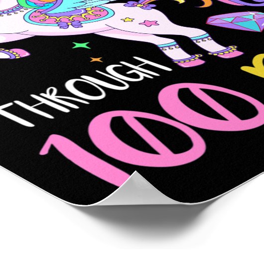 ユニコ学校の100人の日を通り抜けた ポスター (角)