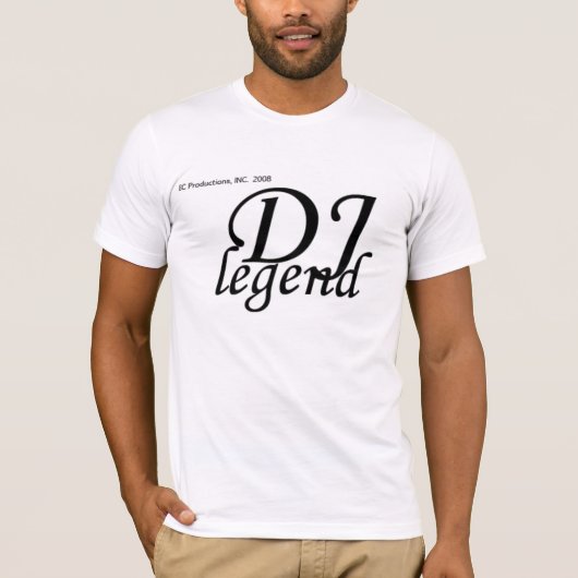 ユニセックスではっきりしたなDJの伝説のTシャツ Tシャツ (正面)
