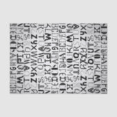 ユニセックスなアルファベットのタイポグラフィのティッシュペーパー 薄葉紙 (正面)