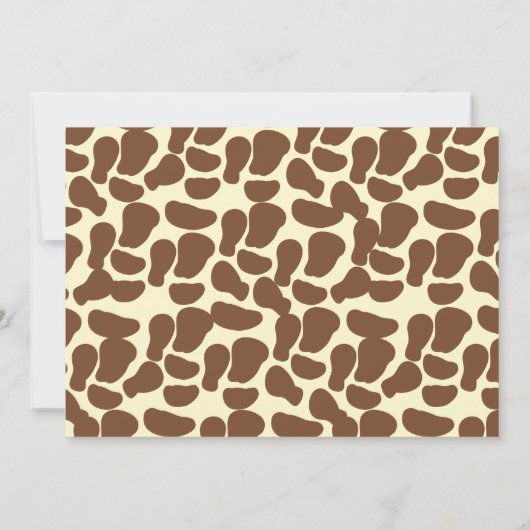 ユニセックスなサファリのジャングルのベビーシャワー招待状 招待状 (裏面)