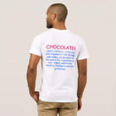ユニセックスなチョコレート恋人 Tシャツ (裏面フル)