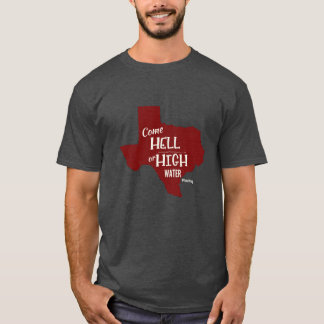 ユニセックスな地獄または高水#Texasの強いTシャツ Tシャツ